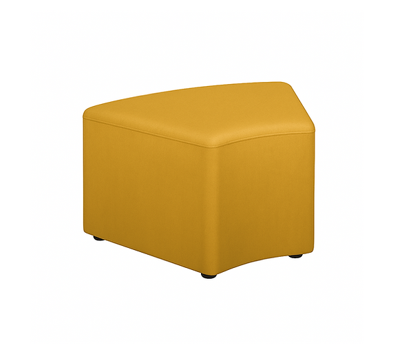 Кутовий м'який (тканина) пуф FORMA, наповнення - поролон, на меблевих ніжках, АЛМАНТ, 550х750х460 мм.